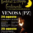 A Venosa la XII edizione del Festival dei Cinque Continenti